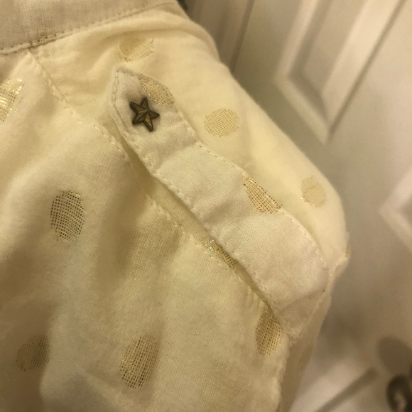 Mng mango cream polka dot long sleeve shirt xxs - Picture 5 of 6